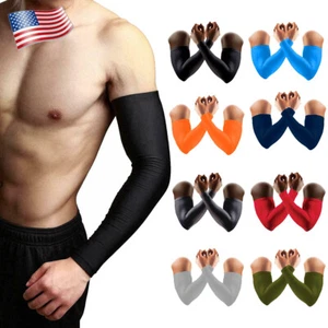 1 Pair Arm Sleeves for Men Women - Tattoo Cover Up - Sports Cooling Sleeve Cover - Picture 1 of 23