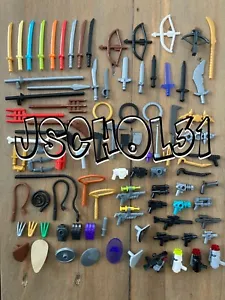 LEGO Minifigure Weapons Lot:  Swords, Shields, Blasters, Bows - You Pick! - Picture 1 of 137