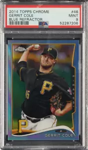 2014 Topps Chrome Blue Refractor #46 Gerrit Cole PSA MINT 9 - Picture 1 of 3