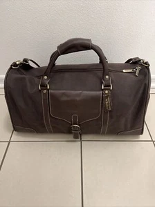 Bellino Brown Leather & Suede Duffle Bag Made As Tupperware Promo - Picture 1 of 12