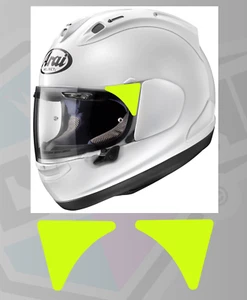 Adesivi Decalcomanie Riflettenti Giallo Neon Alta Visibilità per Visiere Casco Arai - Foto 1 di 1
