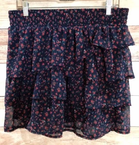 Maurices Womens Skirt Sz Medium Multi Colored Layered Tiered Above Knee LBB76 - Picture 1 of 4