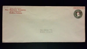 US Precancel Envelope: IN Bluffton Local T2 A 21 25 (Red Ink); Used (Hatchery) - Picture 1 of 1