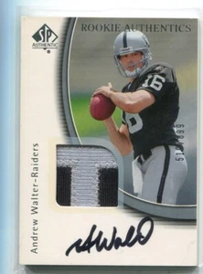 2005 SP Authentic PATCH / AUTOGRAPH Andrew Walter/899 Oakland Raiders - Picture 1 of 1