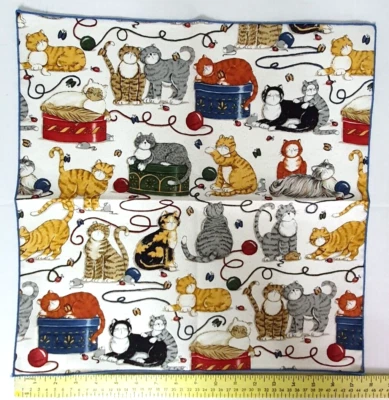 Napkins Cat Galore Made in USA New Cats Mouse Butterflies 5 Cloth Meow Meow - Image 1 of 3