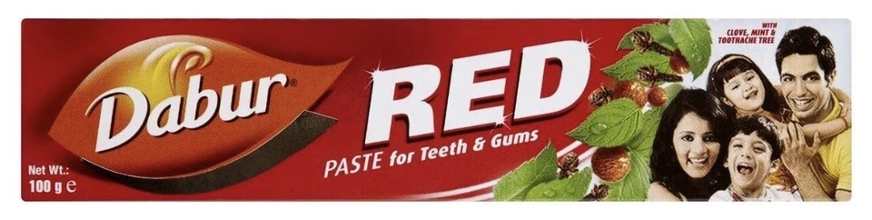 DABUR NATURAL AYURVEDIC RED HERBAL TOOTHPASTE VEGETARIAN NEW PREMIUM QUALITY