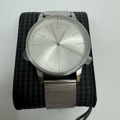 Men's KOMONO Winston Silver Tone, Steel Mesh Band Watch Dial, 42mm - Image 1 of 4