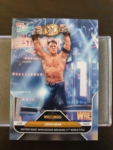 2025 WWE Topps Now #46 John Cena - History Made: Wins Record 17th World Title - Picture 1 of 5