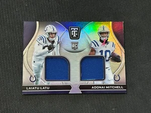 2024 Panini Totally Certified Laiatu Latu Adonai Mitchell Rookie Dual Swatch - Picture 1 of 2
