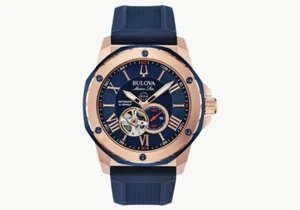 Bulova 98A227 Marine Star blaues Zifferblatt Armband automatische Herrenuhr - Bild 1 von 3