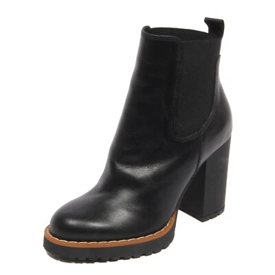 H3848 tronchetto donna HOGAN H542 woman leather boots black - Immagine 1 di 4