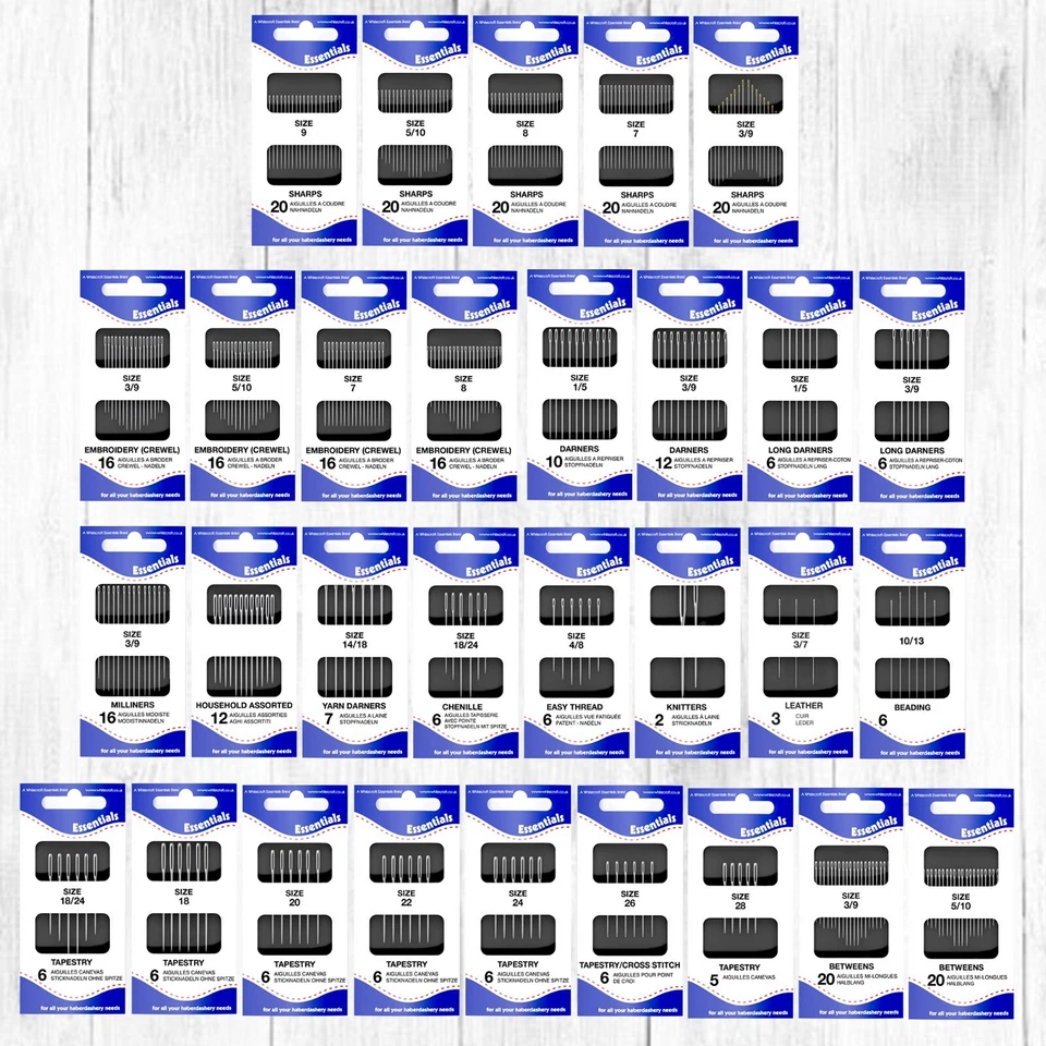 Whitecroft Hand Sewing Needles Tapestry Embroidery Cross Stitch Sharps Darners - Image 1 of 1