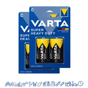 4 x Varta Baby C R14 Zink Kohle Batterie 1,5V 2014 - ´2 x 2er Blister - Bild 1 von 1