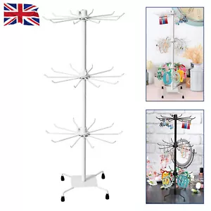 New Jewelry Display Keyring Display Rotating Iron 3Tier Revolving Stand Rack - Picture 1 of 14