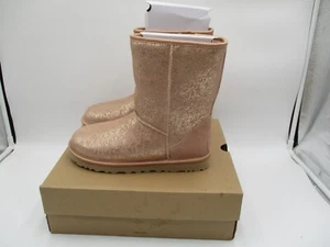 NEW Ugg Boots Womens 8 Pink Classic Short Matte Marble With Box - Picture 1 of 9