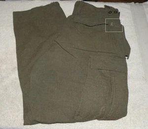 Vintage Uniformhaus Herren dicke Wolle Militär Jagd Hose 30 x 31 grün - Bild 1 von 3