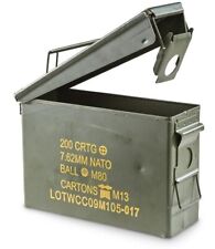 AMMO BOX CAN .30 CAL AMMUNITION BOX  STEEL FULLY SEALED EX MILITARY ARMY