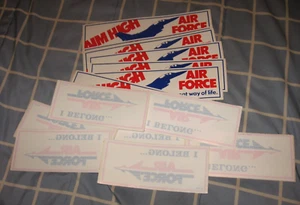 Large Lot of 27 Vintage Unused UNITED STATES AIR FORCE Window Bumper Stickers - Picture 1 of 1