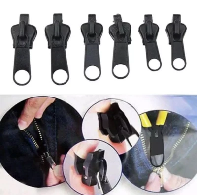 MARKENLOS 12X UNIVERSAL REIßVERSCHLUSS REPARATUR SET ZIPPER SCHIEBER REPAIR ERSATZ HEAD ~