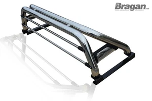 Roll Bar + Cross Pipes For Ford Ranger 2016 - 2023 Polished Stainless Steel Bar - Picture 1 of 7