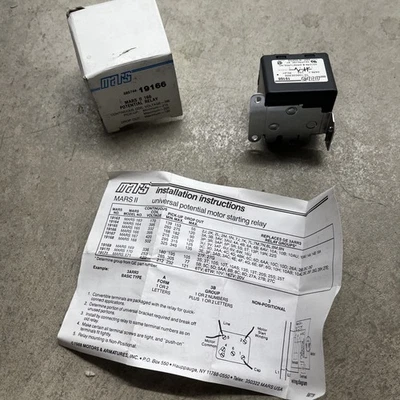 Mars 11 Potential Relay #685744-19166 Coil Voltage 395 NEW Qty-1 Free Shipping! - Image 1 of 4