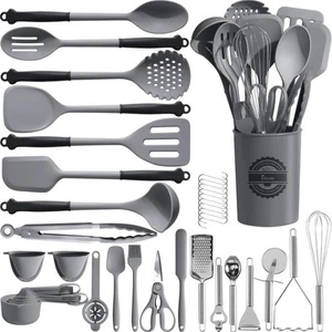 43Pcs Large Kitchen Utensils Set - Silicone Cooking Utensils Set, Dishwasher ... - Picture 1 of 7