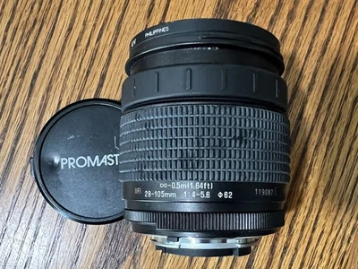 Promaster AF 28-105mm F4-5.6 Zoom Lens UV Filter Cap Japan Mount SLR DSLR Camera - Image 1 of 4