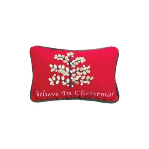 Almohada Believe in Christmas bordada pequeña/pequeña, 6" x 9" - Imagen 1 de 3