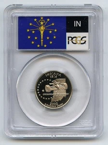 2002 S 25C Clad Indiana Quarter PCGS PR69DCAM - Picture 1 of 2