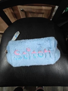 ER3-Neu FUZZY SOFT Blue STITCH Plüsch Reißverschluss Kosmetiktasche Reise - Bild 1 von 3