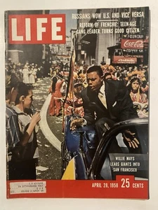 VTG Life Magazine April 28, 1958 Willie Mays / San Francisco Giants Baseball - Picture 1 of 13
