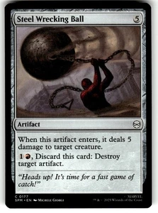 MTG Magic The Gathering Marvel's Spider-Man Card #177 Steel Wrecking Ball - Picture 1 of 4