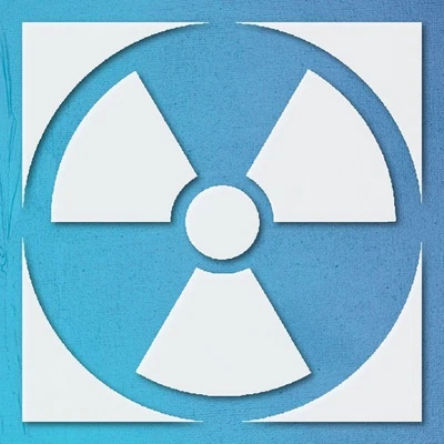 Circular Radiation Hazard Symbol Wall Art Reusable Stencil - StencilAir - Image 1 of 4