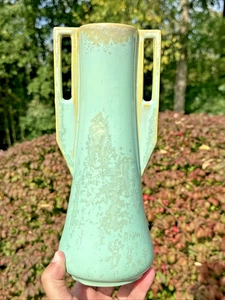 FULPER ARTS & CRAFTS POTTERY CUCUMBER CRYSTALLINE GLAZED VASE SHAPE #27 - Picture 1 of 15