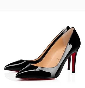 $945 CHRISTIAN LOUBOTIN Made In Italy Pigalle Black Leather Pumps US5.5 EU35.5 - Picture 1 of 19