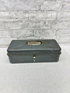 Vintage Metall Druckknopf Tackle/Werkzeugkoffer - Bild 1 von 8