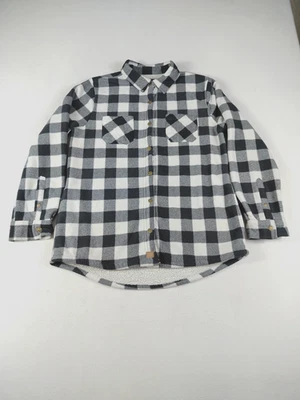 Современная холщовая фланелевая мужская большая черная шерпа с подкладкой Gorpcore Cabincore Utility - Изображение 1 из 4