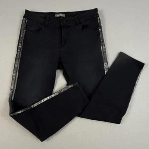 DL1961 Jeans Damen 28 Florence Cropped Instasculpt Skinny Metallic Streifen Otis - Bild 1 von 18