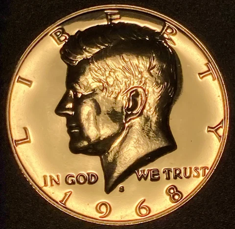 GEM PROOF 1968-S Kennedy Half Dollar 40% Silver San Francisco Mint -Save on 2+! Cover