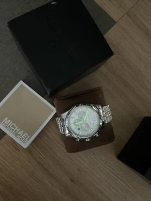 Мужские кварцевые часы-хронограф Michael Kors Lexington серебристый циферблат 10 атм MK8405 - Изображение 1 из 4