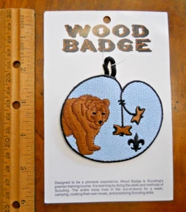 BOY SCOUTS OF AMERICA WOOD BADGE BEAR PATROL TEMPORARY PATCH (NEW ON CARD) - Picture 1 of 6