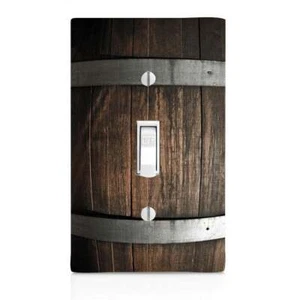 Wine Barrel, Wine  Rustic Light Switch Cover, Wall Décor, Night Light, Knob, GFI - Picture 1 of 12