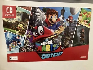 NINTENDO SWITCH SUPER MARIO ODYSSEY GAMESTOP PROMO POSTER EXCLUSIVE (11X17) - Picture 1 of 1