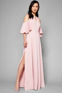 Abito TED BAKER rosa maxi spalle fredde tg 14 festa lungo ballo 4 matrimonio - Foto 1 di 17