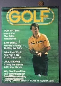 Golf Champion Tom Watson AUTOGRAPHED / SIGNED 1975 Golf Magazine Cover UNCOMMON- - Picture 1 of 1