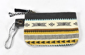 Bolsa con cremallera DANICA STUDIO 7,5"" x 5"" embrague multicolor de patrón nativo tribal - Imagen 1 de 7