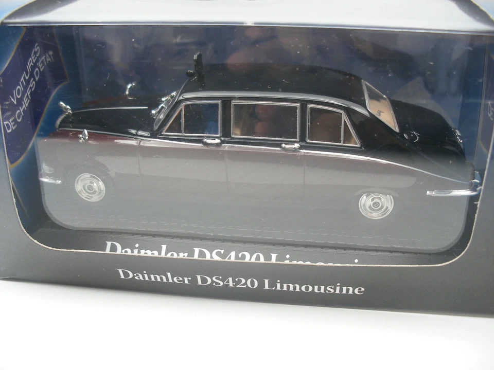 Collection Atlas 1/43 eme Voiture Chefs d'Etat DAIMLER DS420 Queen Mum 1970 Lyon - Photo 1/4