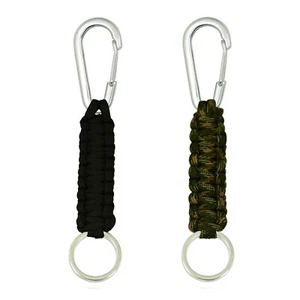 STEEL HAWK 350-LB Paracord Keychains with Stainless Steel Carabiner - Picture 1 of 11