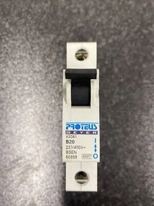Proteus geyer mcb,20 amp .B type .620B1 - Picture 1 of 2