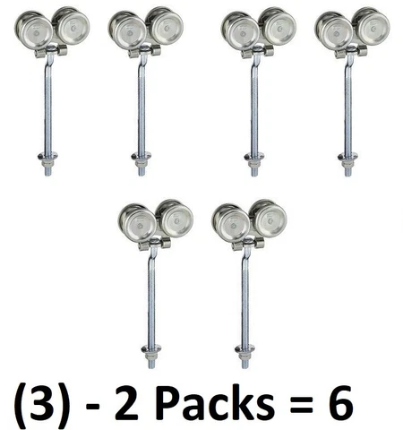 (3) Stanley N174-268 5220 2 pack Zinc Box Rail Barn Door Trolley Hangers Rollers Cover